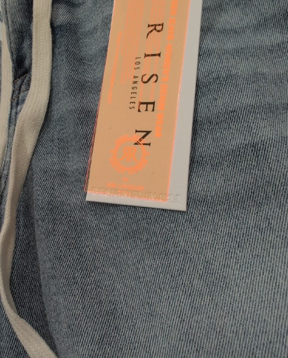 Risen Light Blue Women's Jeans with Side Stripe - Picture 2 of 5